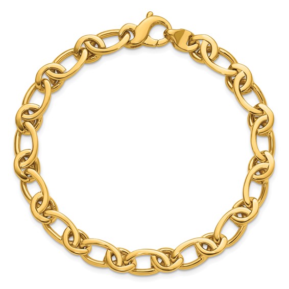 Herco 14K Polished 7.5mm Fancy Link 8.25 Inch Bracelet