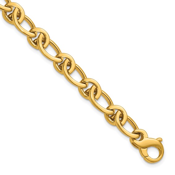 Herco 14K Polished 7.5mm Fancy Link 8.25 Inch Bracelet