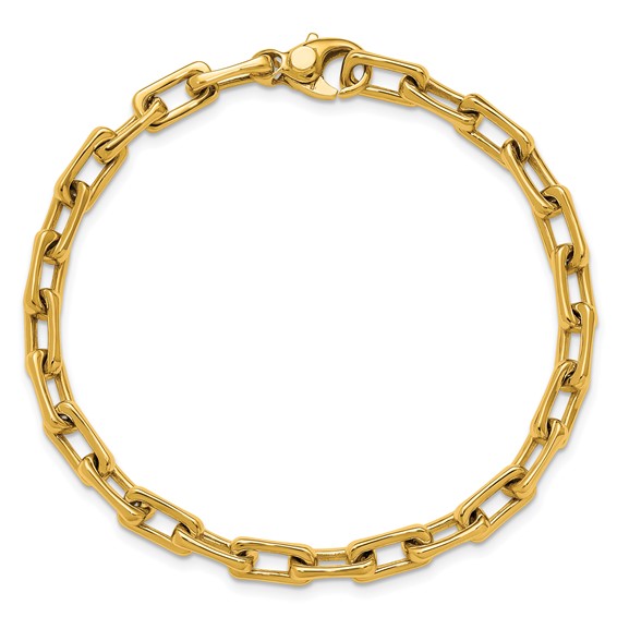 Herco 18K Polished 5.0mm Rectangular Link 7.5 Inch Bracelet