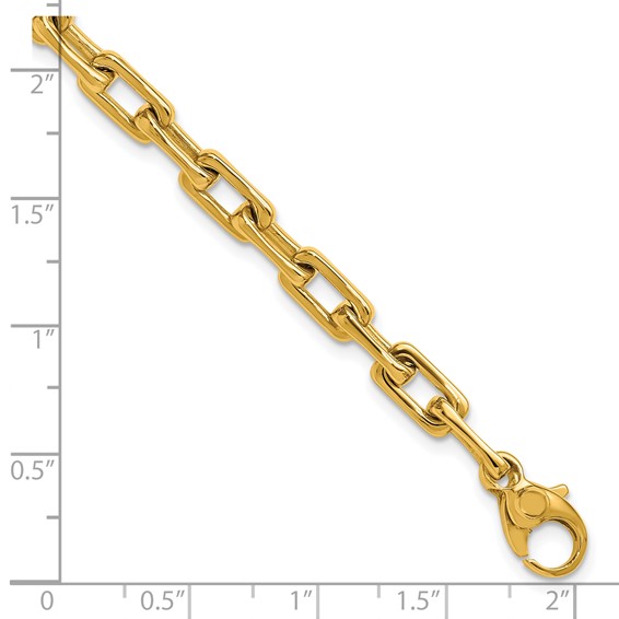 Herco 18K Polished 5.0mm Rectangular Link 7.5 Inch Bracelet