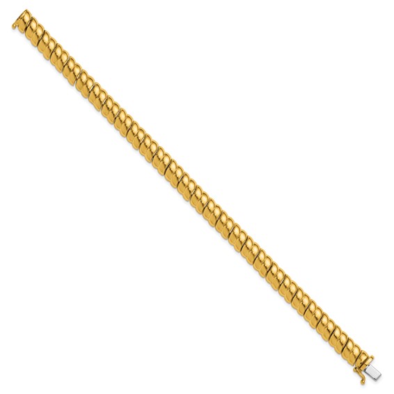 Herco 14K Polished Fancy 8.0mm Link 7.5 Inch Bracelet
