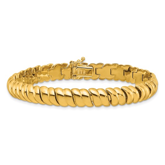 Herco 14K Polished Fancy 8.0mm Link 7.5 Inch Bracelet