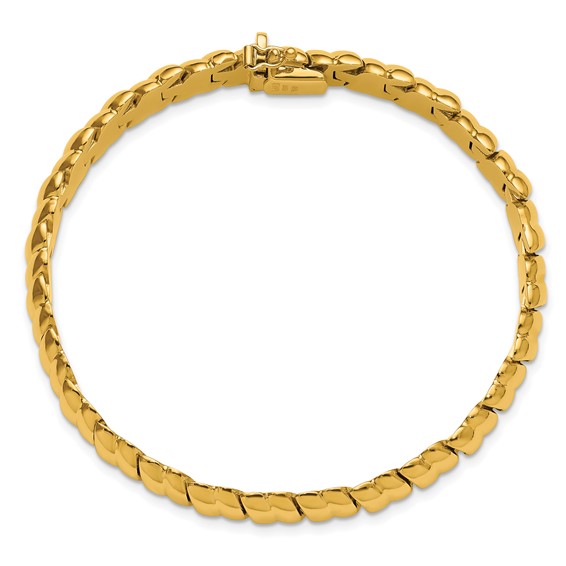 Herco 14K Polished Fancy 8.0mm Link 7.5 Inch Bracelet