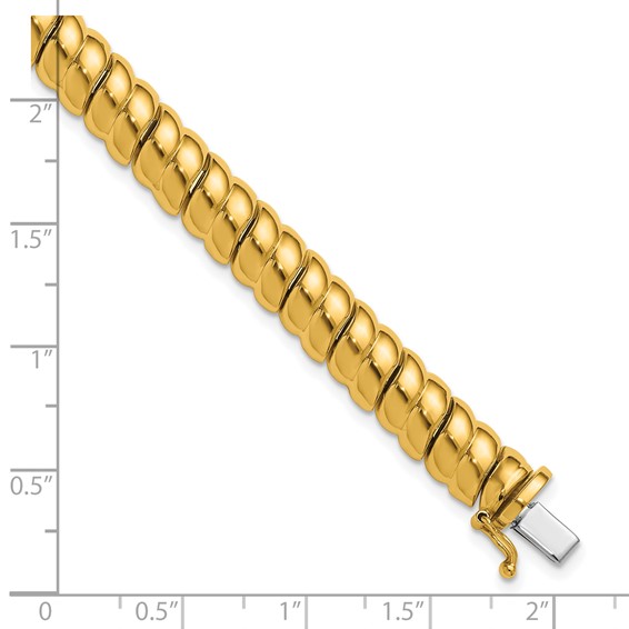 Herco 14K Polished Fancy 8.0mm Link 7.5 Inch Bracelet