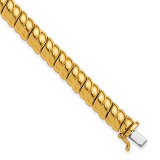 Herco 14K Polished Fancy 8.0mm Link 7.5 Inch Bracelet