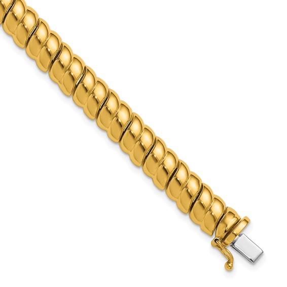 Herco 14K Polished Fancy 8.0mm Link 7.5 Inch Bracelet