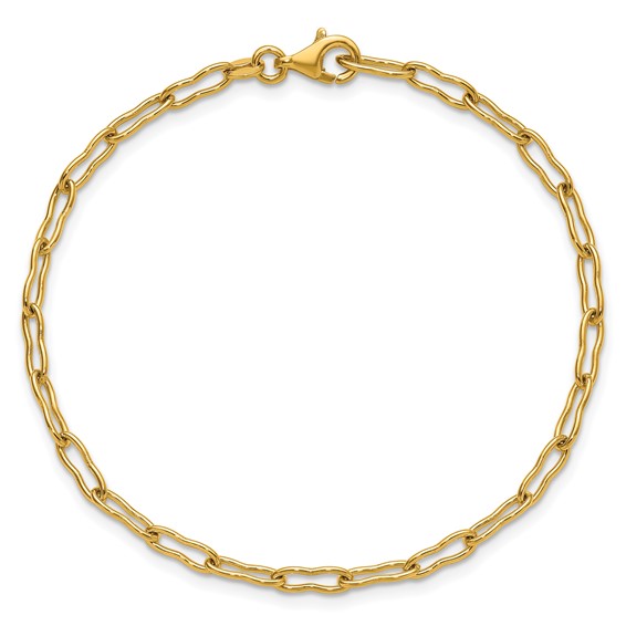 Herco 14K Polished Solid Fancy 3.0mm Link 7.25 Inch Bracelet