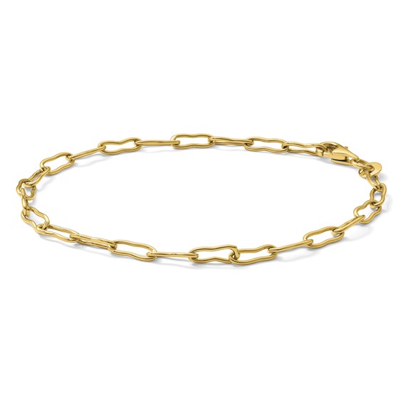 Herco 18K Polished Solid Fancy 3.0mm Link 7.25 Inch Bracelet