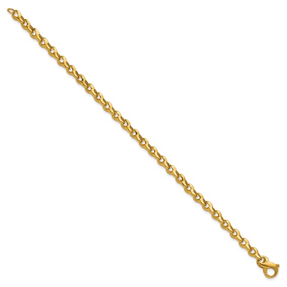 Herco 14K Polished Solid Fancy 5.0mm Round Link 7.5 Inch Bracelet