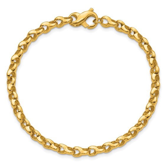 Herco 14K Polished Solid Fancy 5.0mm Round Link 7.5 Inch Bracelet
