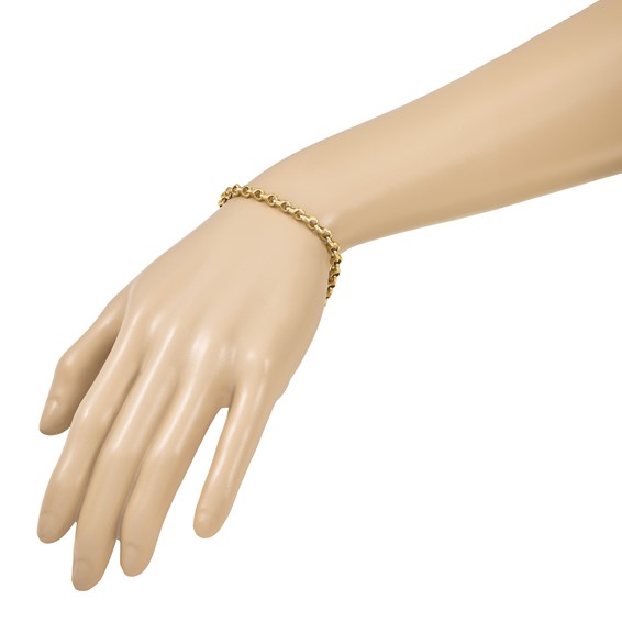 Herco 14K Polished Solid Fancy 5.0mm Round Link 7.5 Inch Bracelet