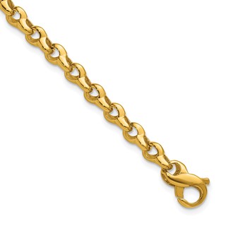 Herco 14K Polished Solid Fancy 5.0mm Round Link 7.5 Inch Bracelet