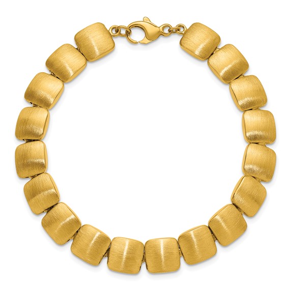Herco 14K Polished and Brushed Reversible Square Link Bracelet