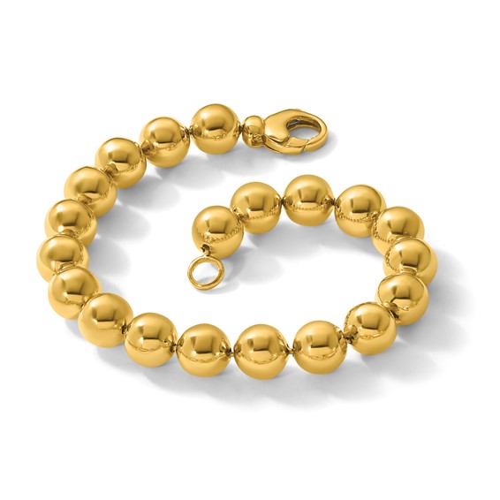 Herco 14K Polished 8.0mm Beaded 7.5 Inch Bracelet