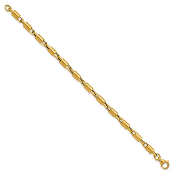 Herco 14K Polished and Brushed 5.0mm Tube Link 7.75 Inch Bracelet