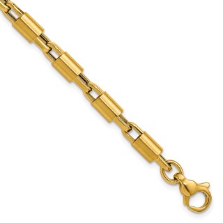 Herco 14K Polished and Brushed 5.0mm Tube Link 7.75 Inch Bracelet