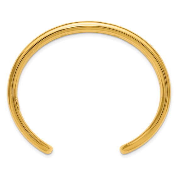Herco 14K Polished Fancy Round Tube Cuff Bracelet