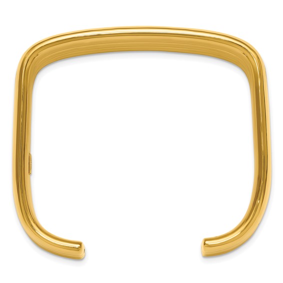 Herco 14K Polished 3-Row Rectangular Cuff Bracelet