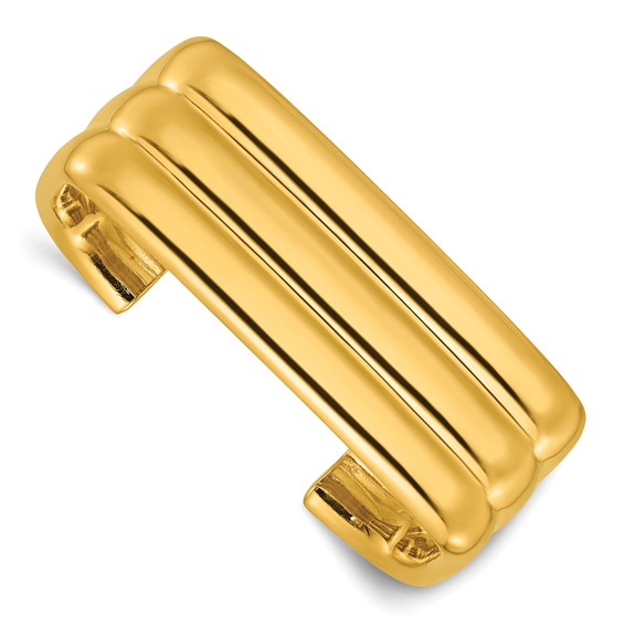Herco 14K Polished 3-Row Rectangular Cuff Bracelet