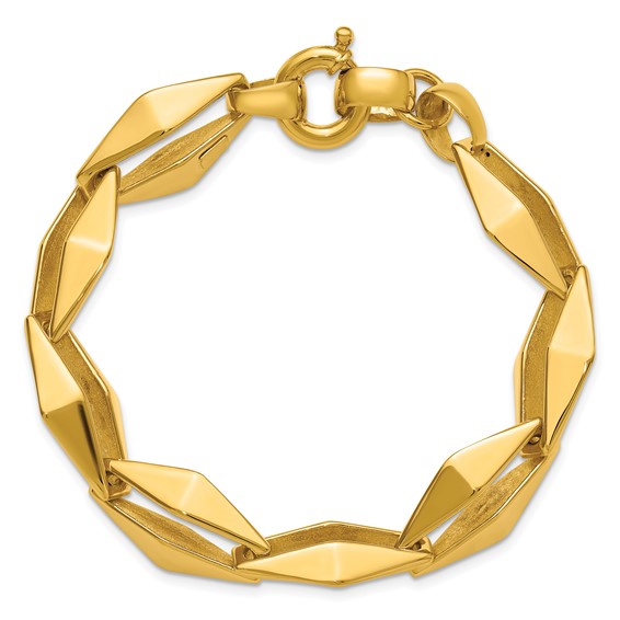 Herco 14K Polished Pointed Navette Link 8 Inch Bracelet