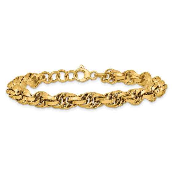 Herco 14K Polished Fancy Link 8 Inch with .5 Inch Extension Bracelet