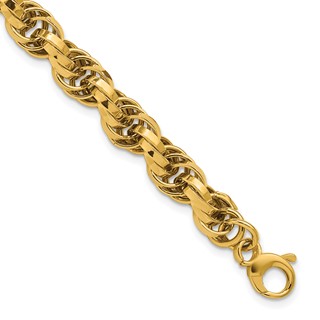Herco 14K Polished Fancy Link 8 Inch with .5 Inch Extension Bracelet
