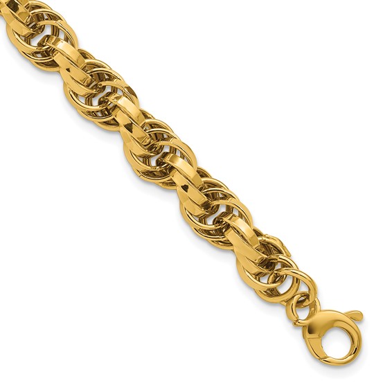 Herco 14K Polished Fancy Link 8 Inch with .5 Inch Extension Bracelet
