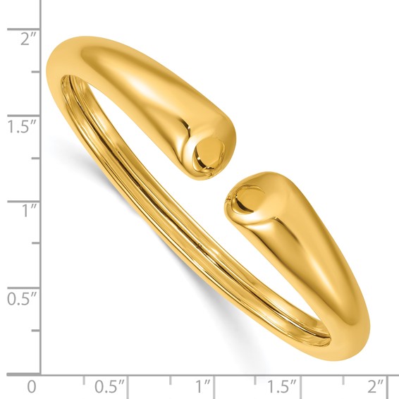 Herco 14K Polished Graduated Flexible Cuff Bangle
