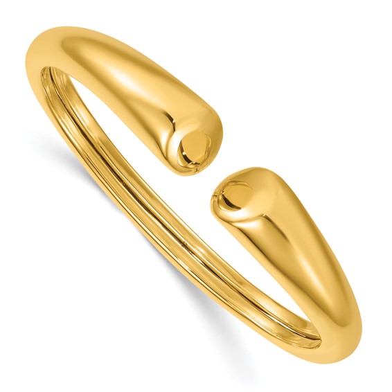Herco 14K Polished Graduated Flexible Cuff Bangle