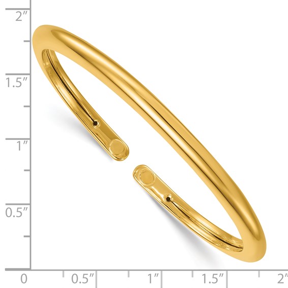 Herco 14K Polished 4mm Flexible Cuff Bangle