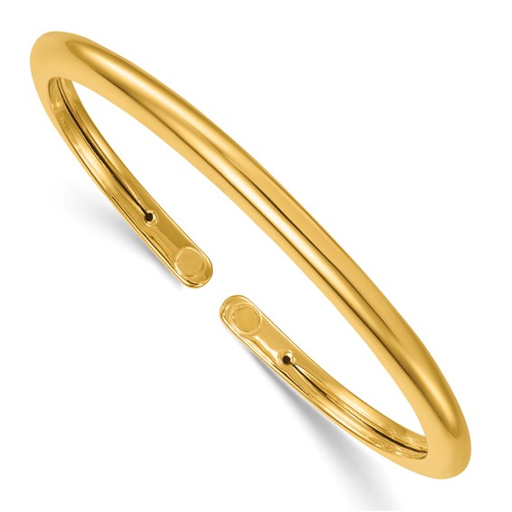 Herco 14K Polished 4mm Flexible Cuff Bangle