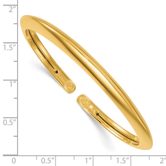 Herco 14K Polished Tapered Knife-edge Flexible Cuff Bangle