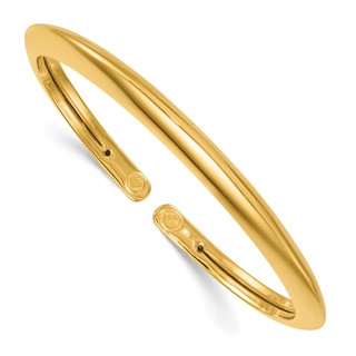 Herco 14K Polished Tapered Knife-edge Flexible Cuff Bangle