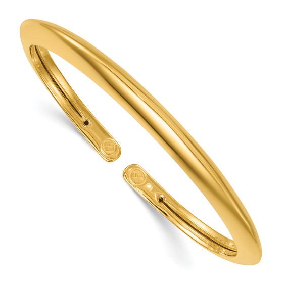 Herco 14K Polished Tapered Knife-edge Flexible Cuff Bangle