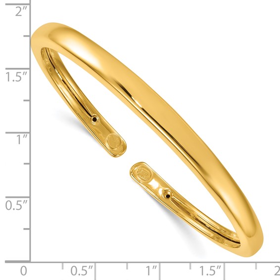Herco 14K Polished Tapered Flexible Cuff Bangle