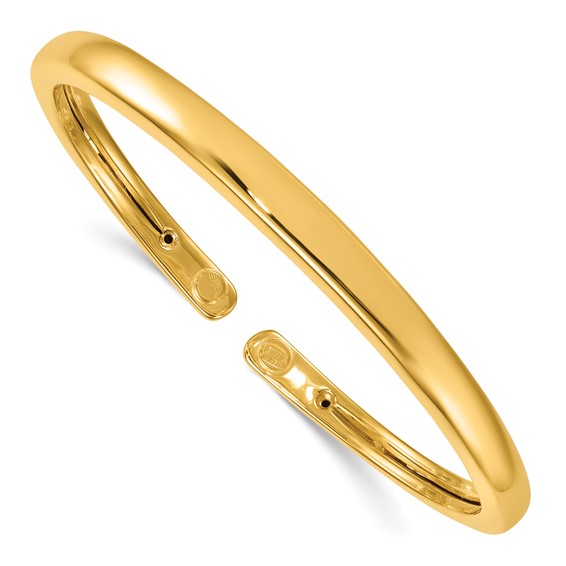 Herco 14K Polished Tapered Flexible Cuff Bangle