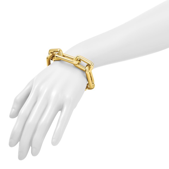 Herco 14K Polished 17mm Rectangle Link 8.5 in Bracelet