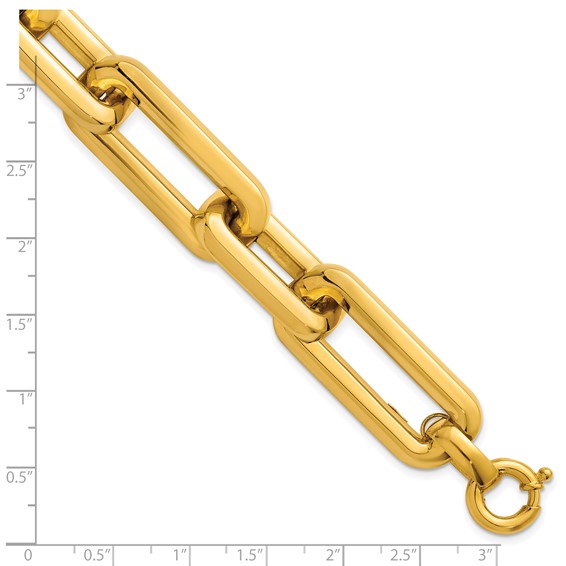 Herco 14K Polished 17mm Rectangle Link 8.5 in Bracelet