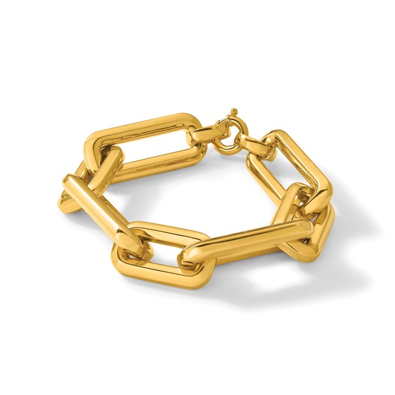 Herco 14K Polished 17mm Rectangle Link 8.5 in Bracelet