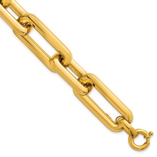 Herco 14K Polished 17mm Rectangle Link 8.5 in Bracelet