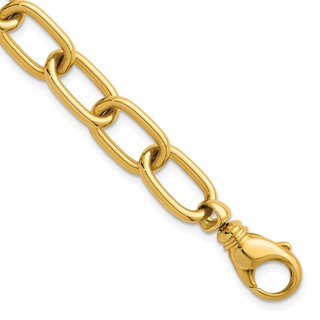 Herco 14K Polished 9mm Open Link 8in Bracelet