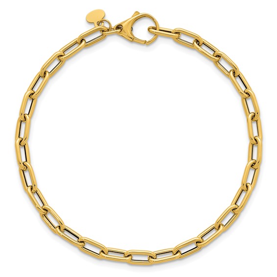 Herco 14K Polished Rounded Oval Link 7.5 Inch Bracelet