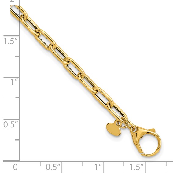 Herco 14K Polished Rounded Oval Link 7.5 Inch Bracelet