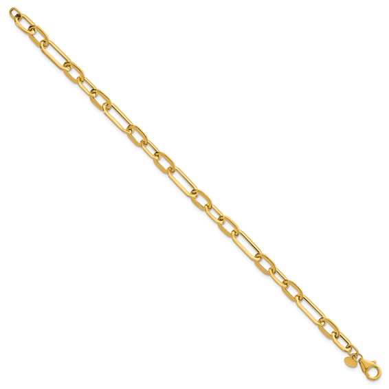 Herco 14K Polished Geometric Link 7.5 Inch Bracelet