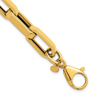 Herco 14K Polished Large Oval Link 7.5 Inch Bracelet