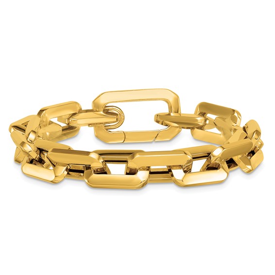 Herco 14K Polished 10.5mm Rectangle Link 8 Inch Bracelet