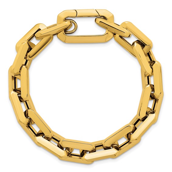 Herco 14K Polished 10.5mm Rectangle Link 8 Inch Bracelet