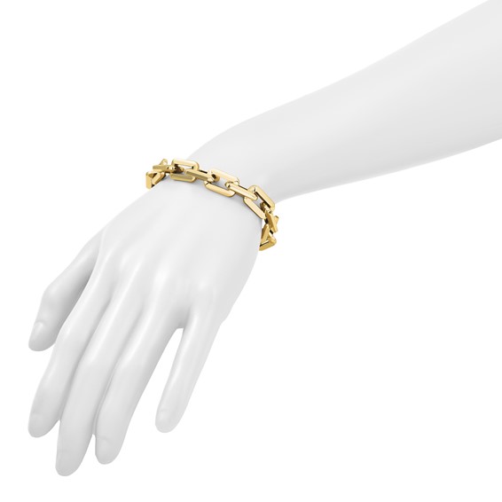 Herco 14K Polished 10.5mm Rectangle Link 8 Inch Bracelet