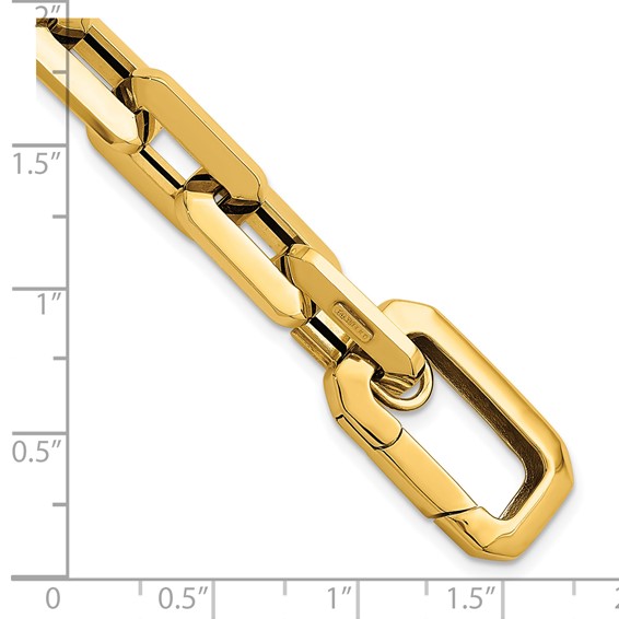 Herco 14K Polished 10.5mm Rectangle Link 8 Inch Bracelet