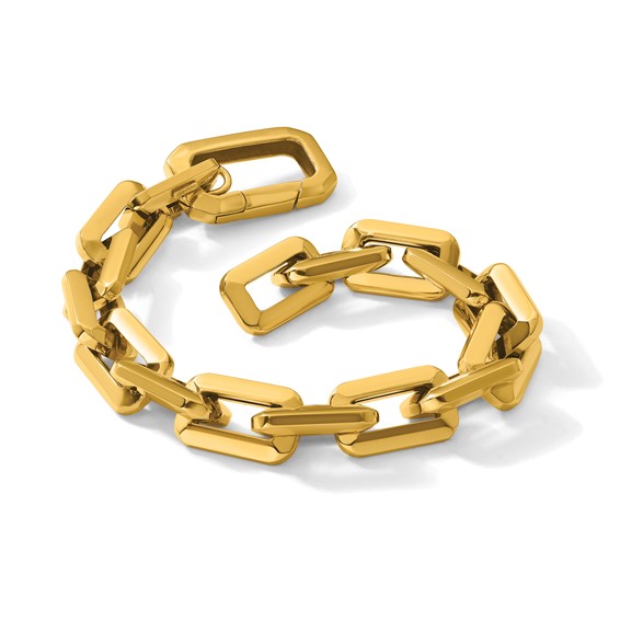 Herco 14K Polished 10.5mm Rectangle Link 8 Inch Bracelet